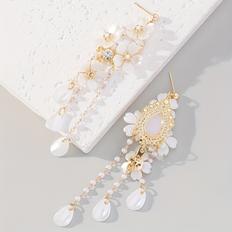 Flower Dangle Earrings Wedding Accessories